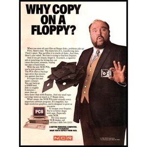 1986 NCR National Register Company PC6 Computer Vintage Print Ad Wall Art